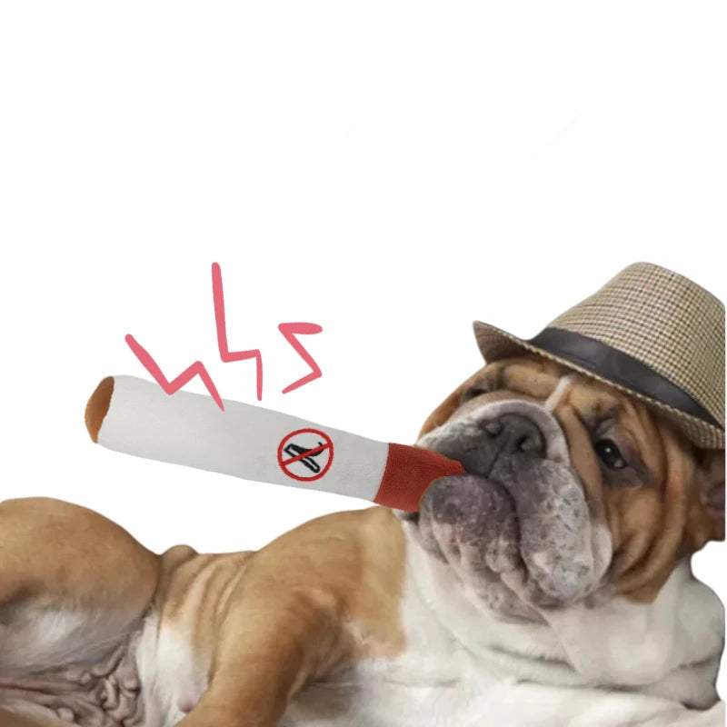 Interactive Dog Joint Sound Puppy Toys Cigar for Small Resistant Squeak Dogs Indestructible Dog Plush Chewing Toy Pet Bite Toys